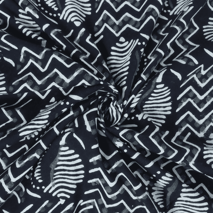 Black and White Cotton Modal Fabric
