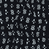 Black Ikat Print Fabric Hand Block Cotton Fabric