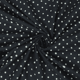 Hand Block Printed Cotton Fabric Black  Polka Dot Cotton Fabric