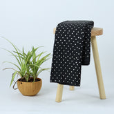 Hand Block Printed Cotton Fabric Black  Polka Dot Cotton Fabric