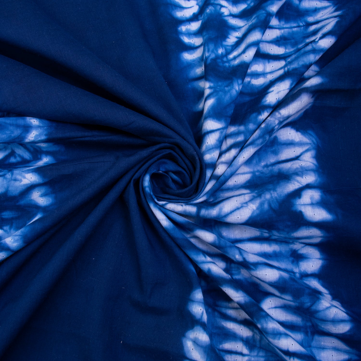 Tie Dye Cotton Fabric Blue Marble