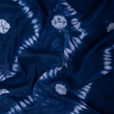 Blue Moon Print Tie Dye Fabric