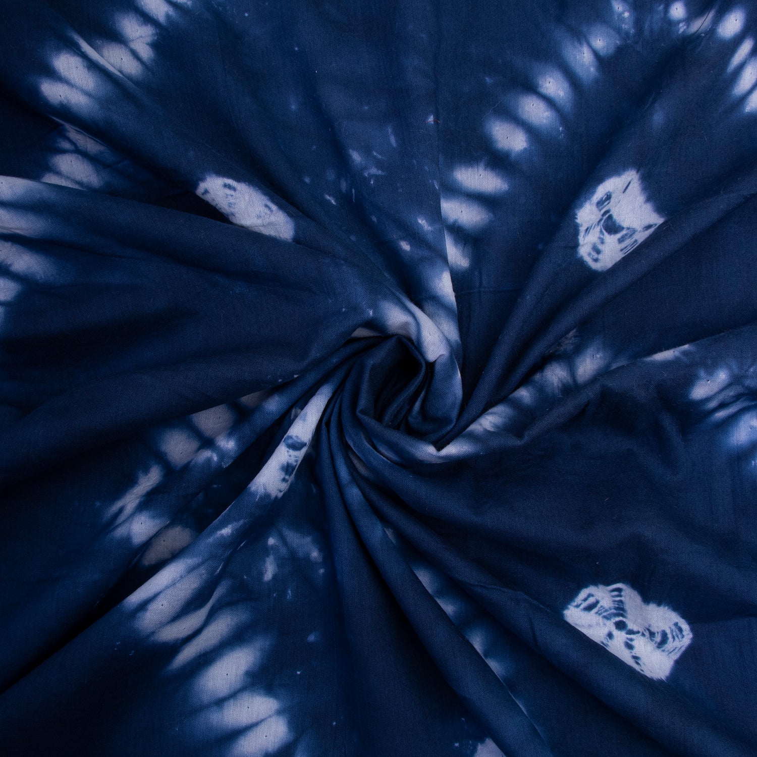 Blue Moon Print Tie Dye Fabric