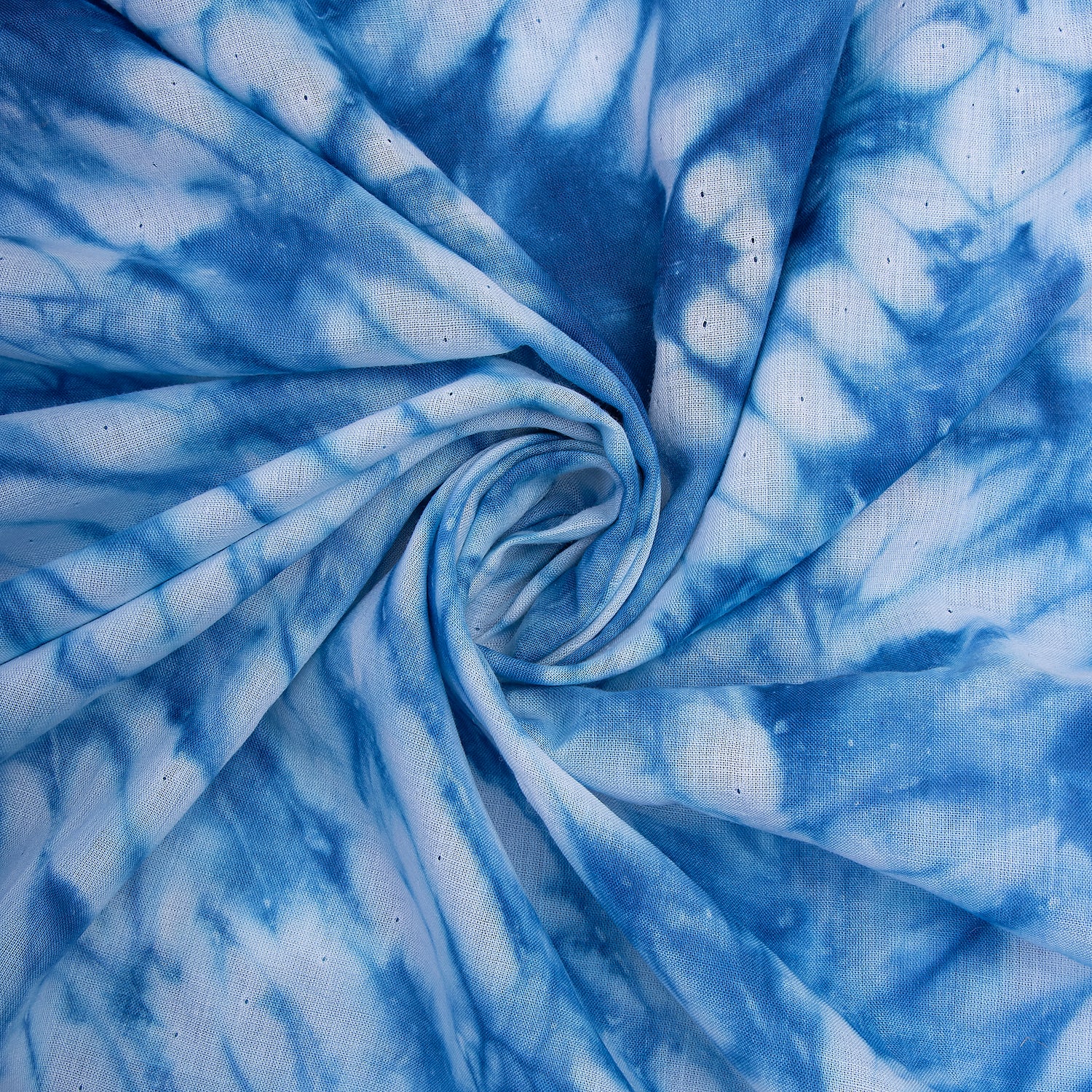 Hand Dyed Cotton Fabric Misty Waters Tie Dye