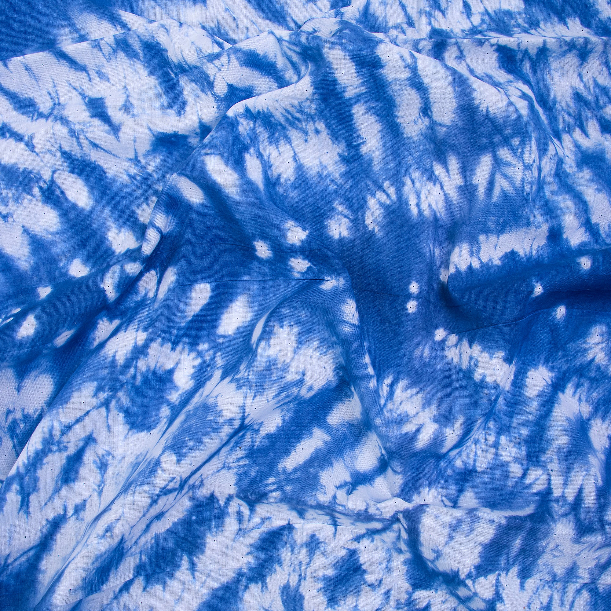 Blue Misty Waters Tie Dye Cotton Fabric