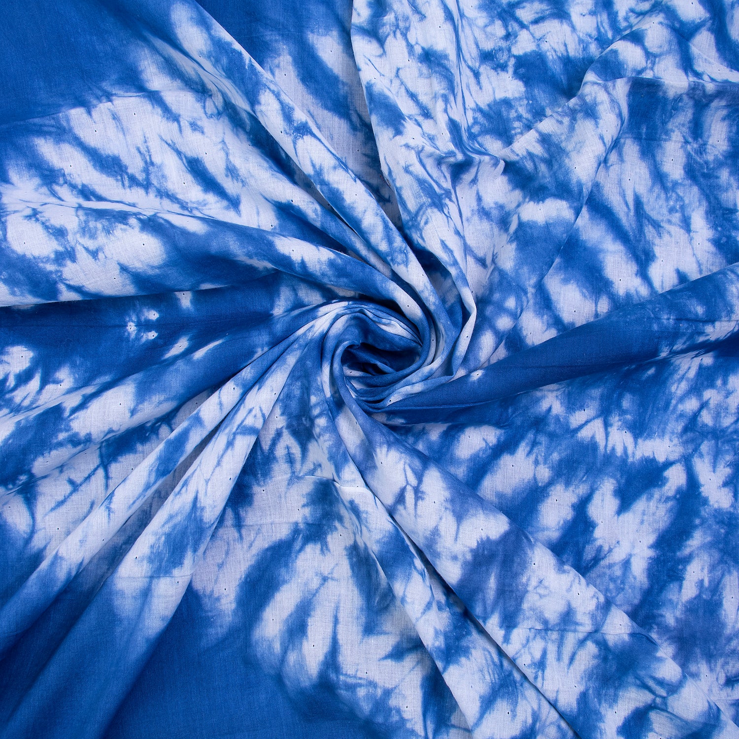 Blue Misty Waters Tie Dye Cotton Fabric