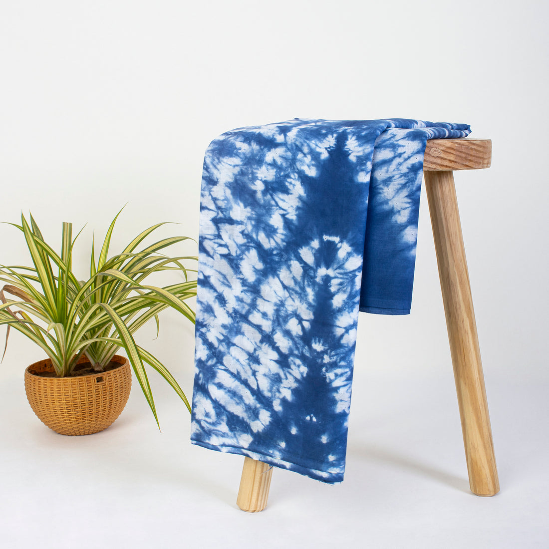 Blue Misty Waters Tie Dye Cotton Fabric