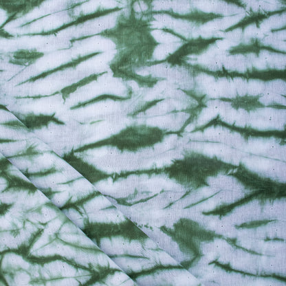 Leaf Green Cotton Fabric Tie Dye Clothes