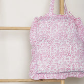 Pink Bloom Handmade Cloth Tote Bags