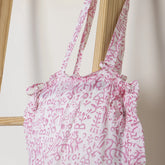 Pink Bloom Handmade Cloth Tote Bags