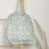 Handmade Print Sunny Blooms Pleated Stylish Tote Bags