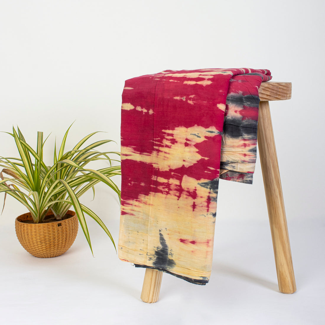 Red Rush Tie Dye Cotton Fabric
