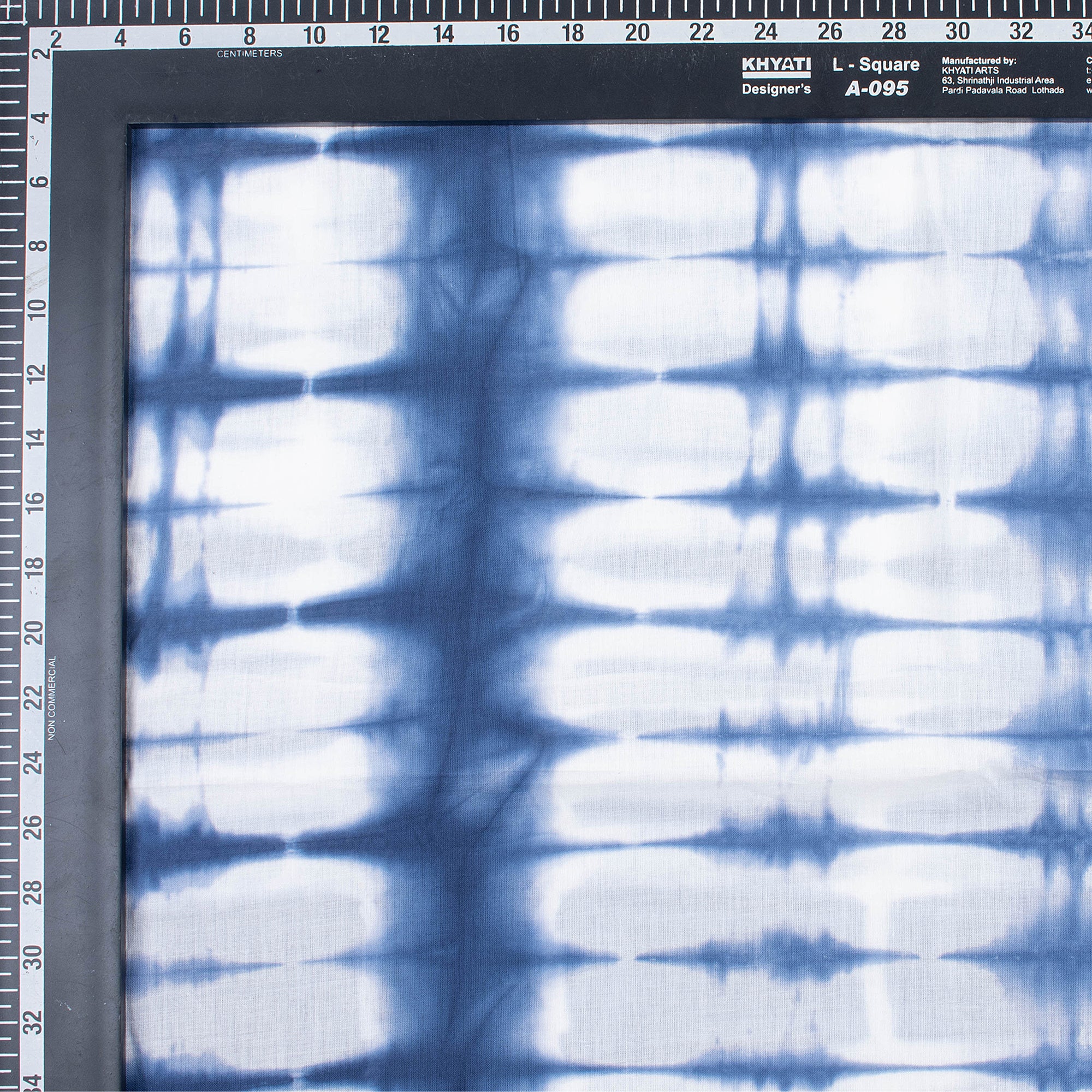 Mud Resist Blue Tie Dye Shibori Fabric