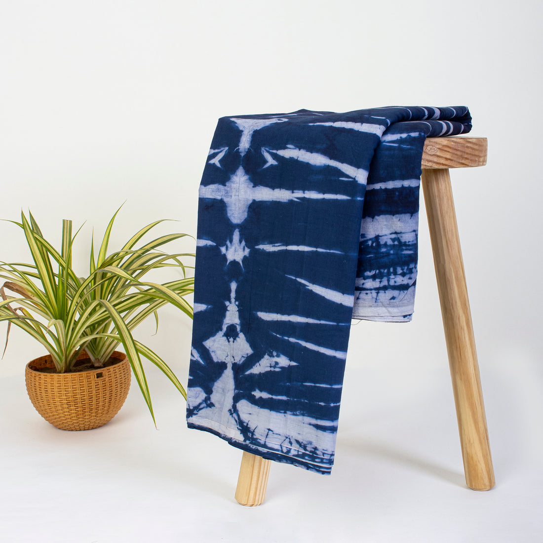 Indigo Dreams Handmade Pure Cotton Shibori Fabric