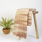 Brown Handmade Soft Cotton Tie n Dye Fabric