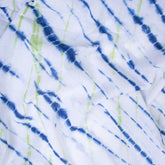 Blue Handmade Shibori Print Cotton Tie Dye Fabric