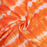 Solid Orange Tie-Dye Pure Cotton Fabric