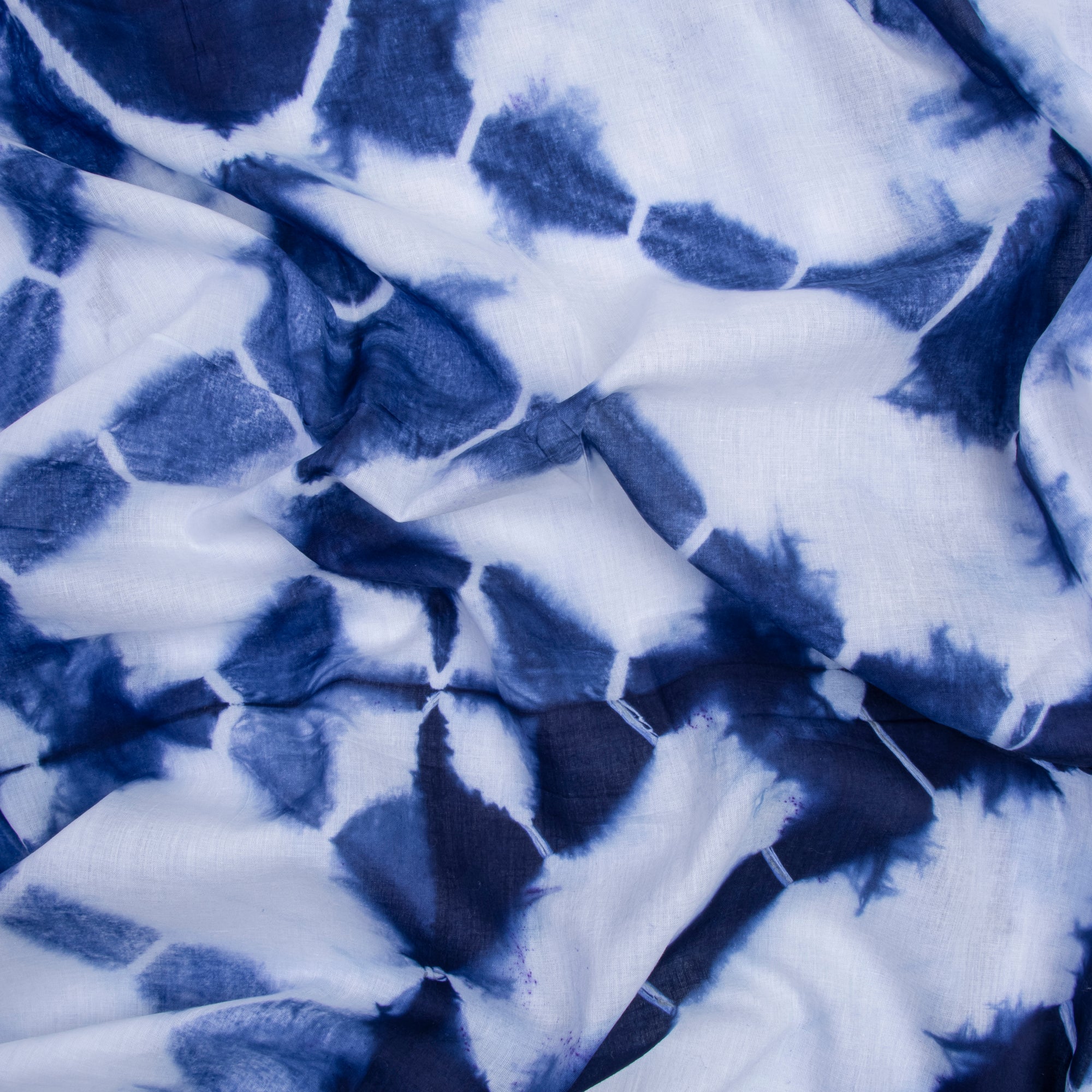 Blue Handmade Cotton Shibori Tie Dye
