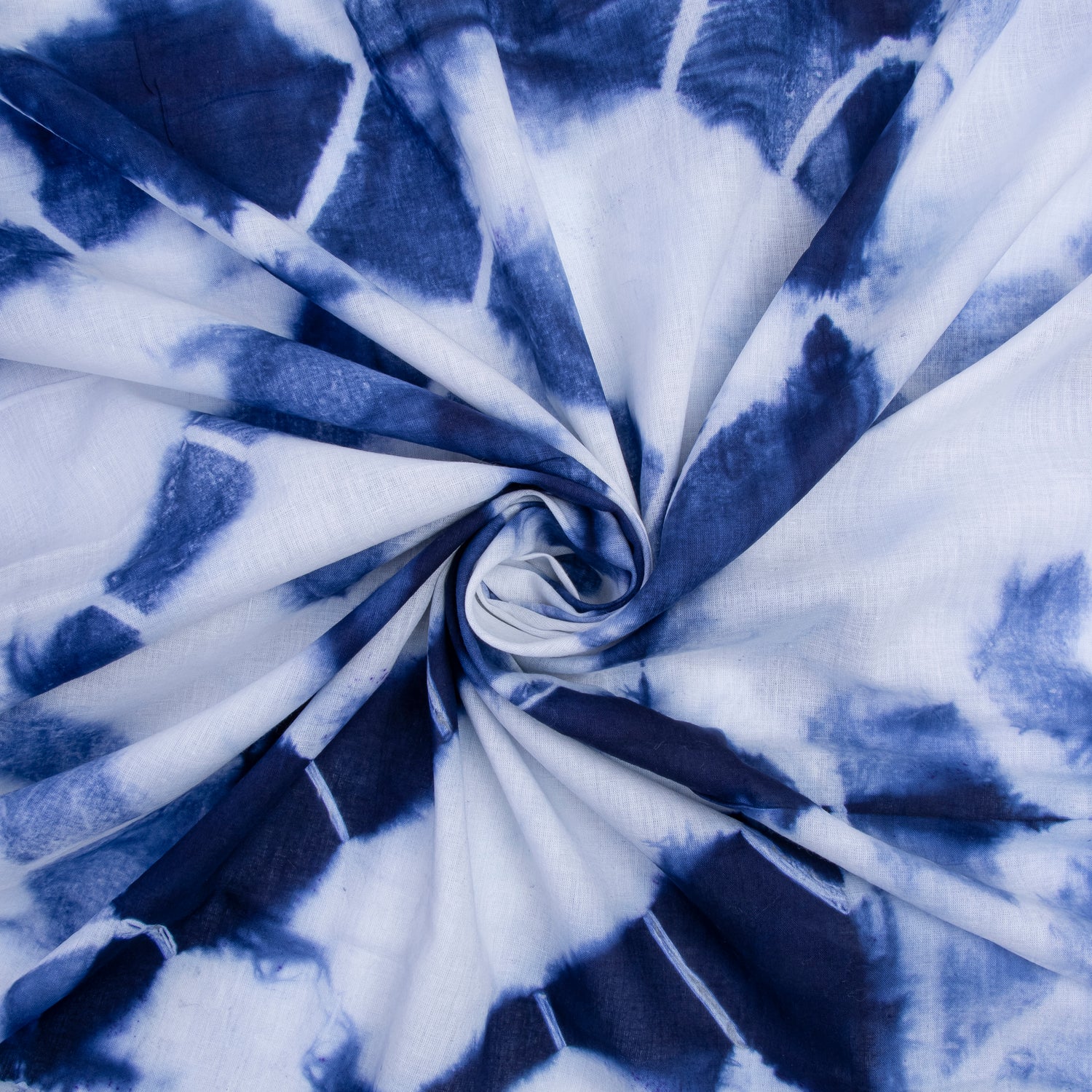 Blue Handmade Cotton Shibori Tie Dye