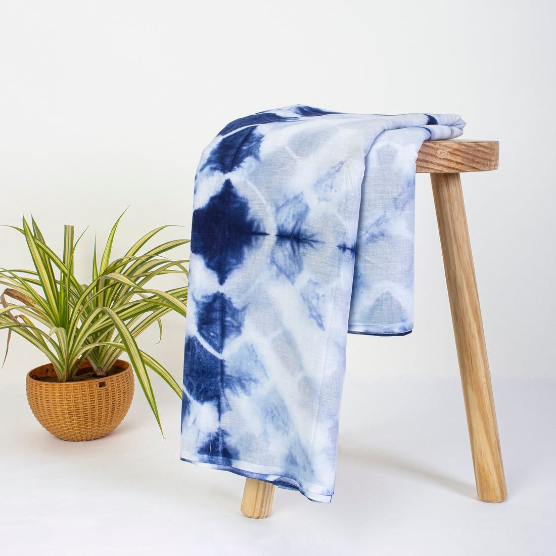 Blue Handmade Cotton Shibori Tie Dye