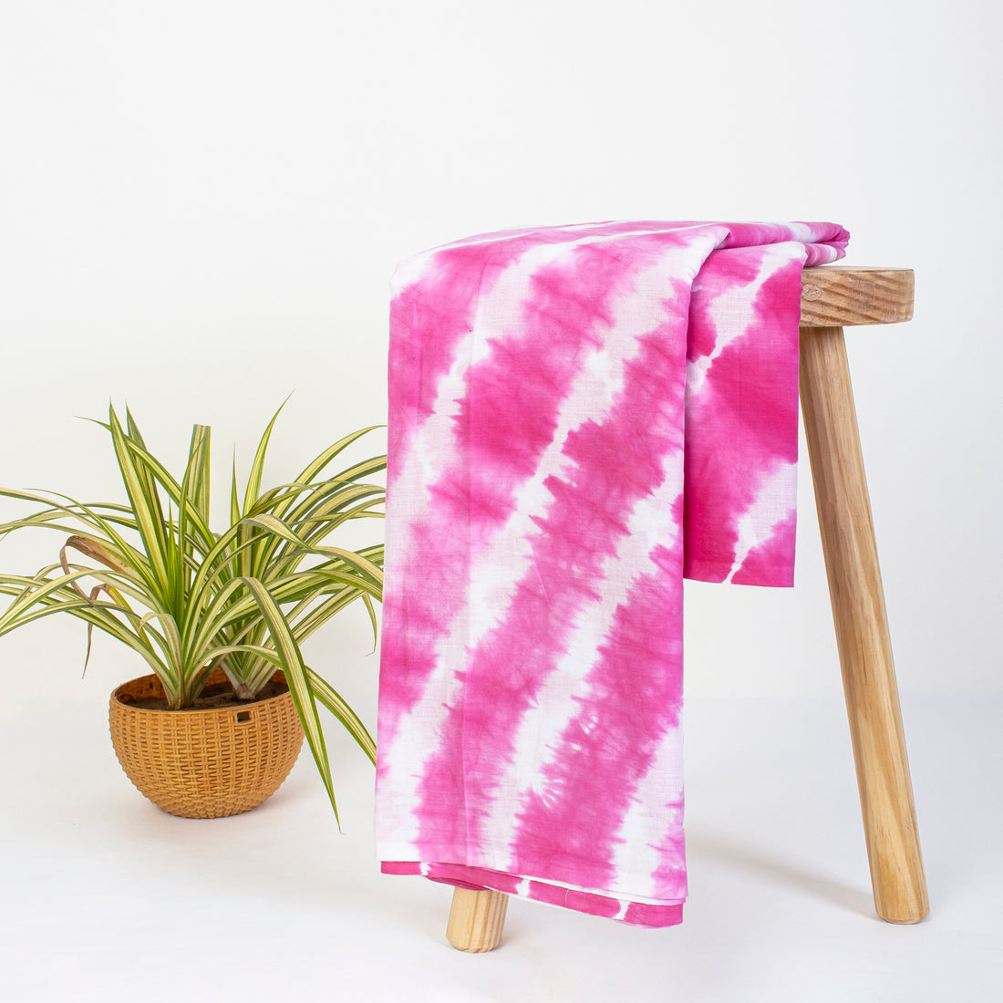 Pink Shibori Tie and Dye Fabric