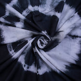 Shibori Cotton Fabric Black Circle Tie & Dye Fabric