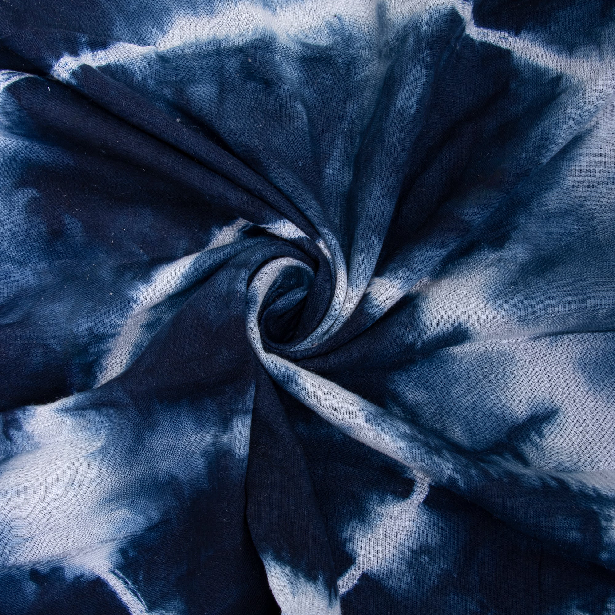 Dark Blue Soft Cotton Tie Dye Jaipuri Fabric