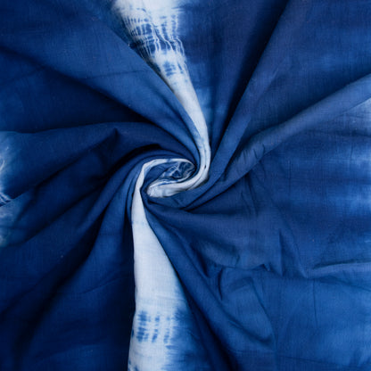 Navy Blue Cotton Tie and Dye Fabric