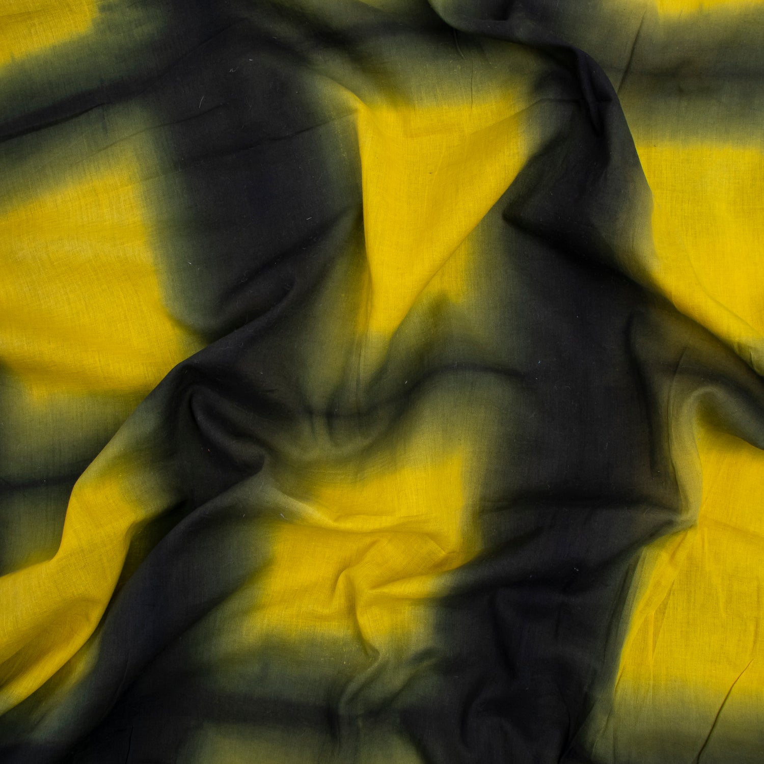 Light Yellow Handmade Tie Dye Pure Cotton fabric