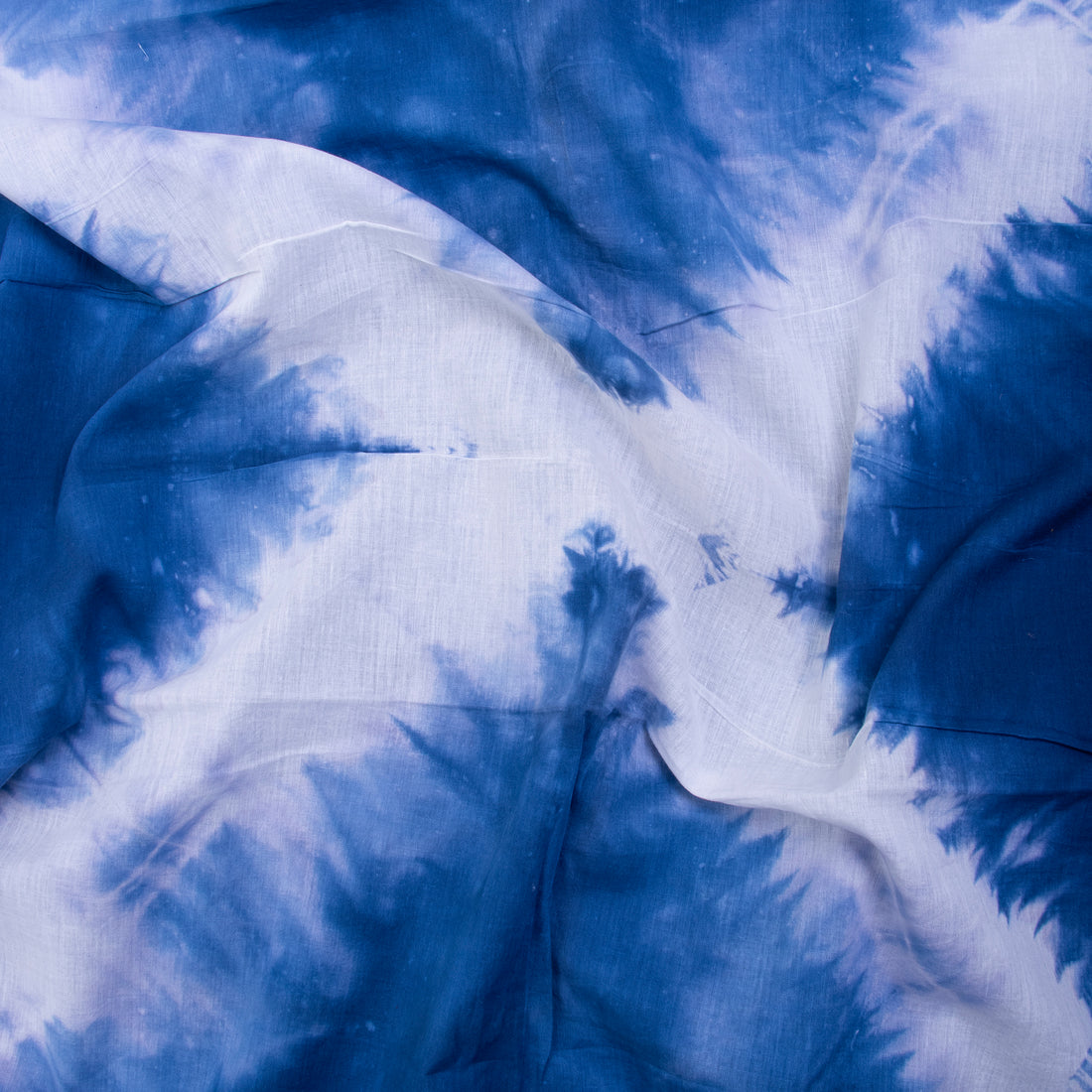 Lagoon Blue Tie Dye Jaipur Block Print Fabric