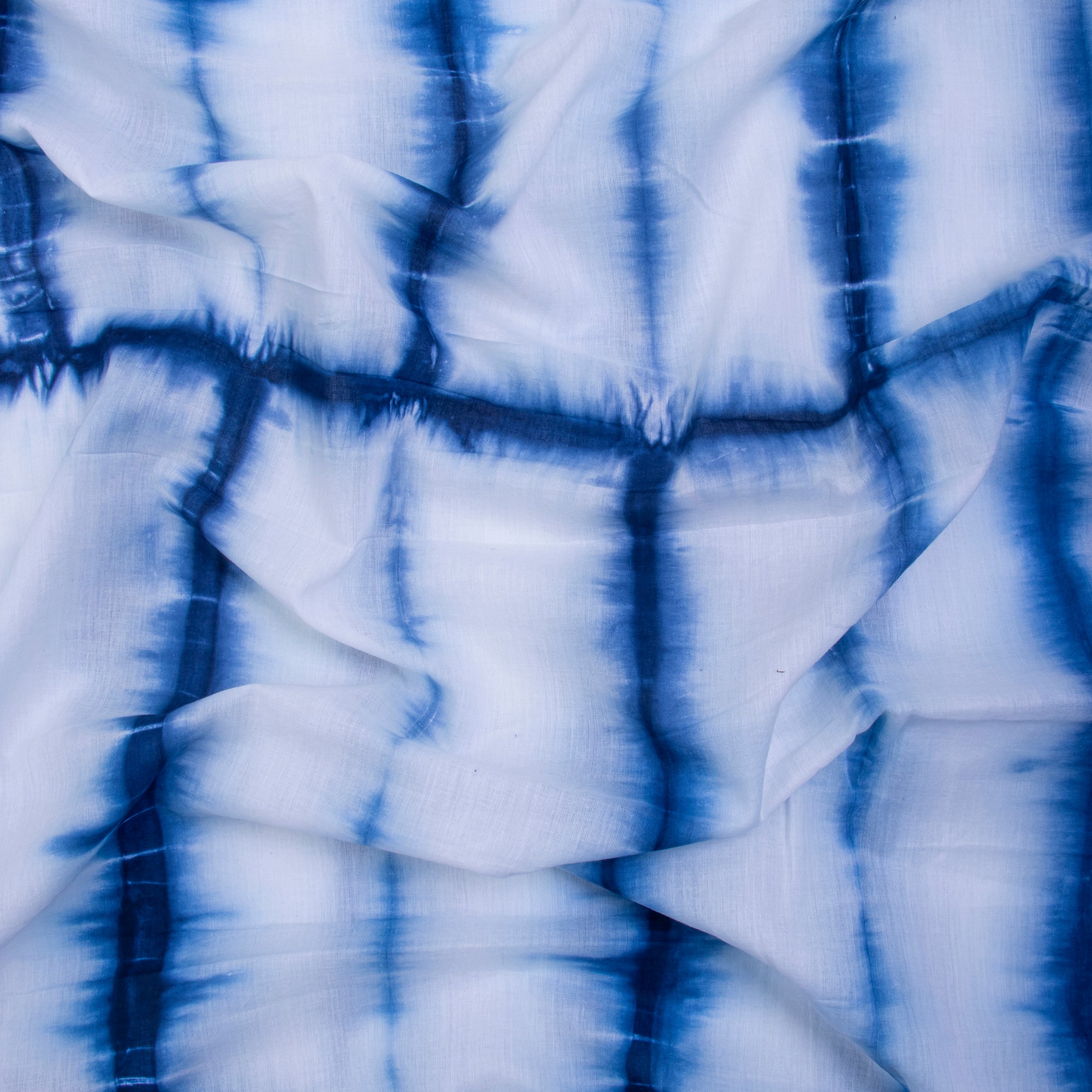 Dark Blue Shibori Cotton Fabric