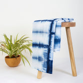 Dark Blue Shibori Cotton Fabric