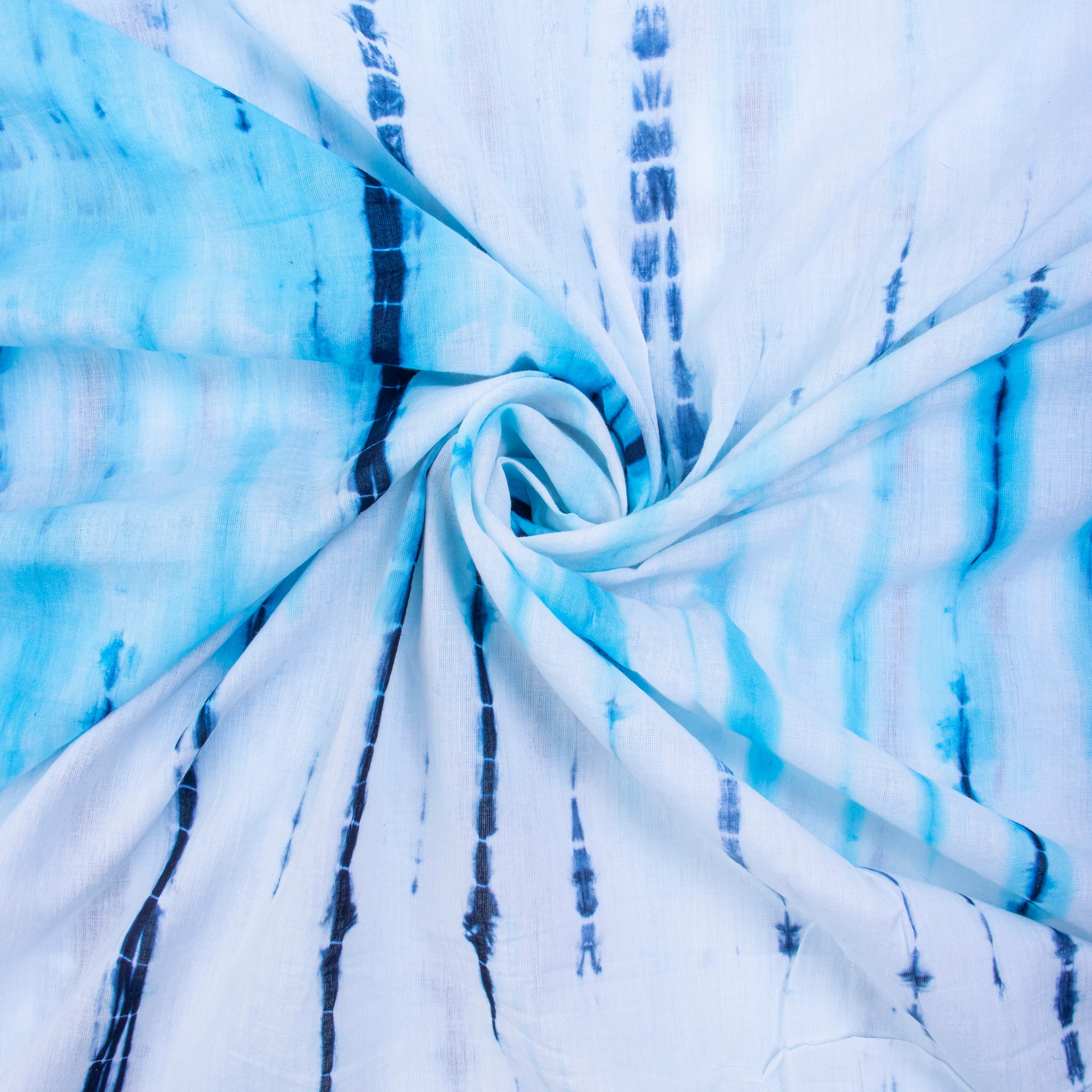 Dark Blue Handmade Tie and Dye Fabric