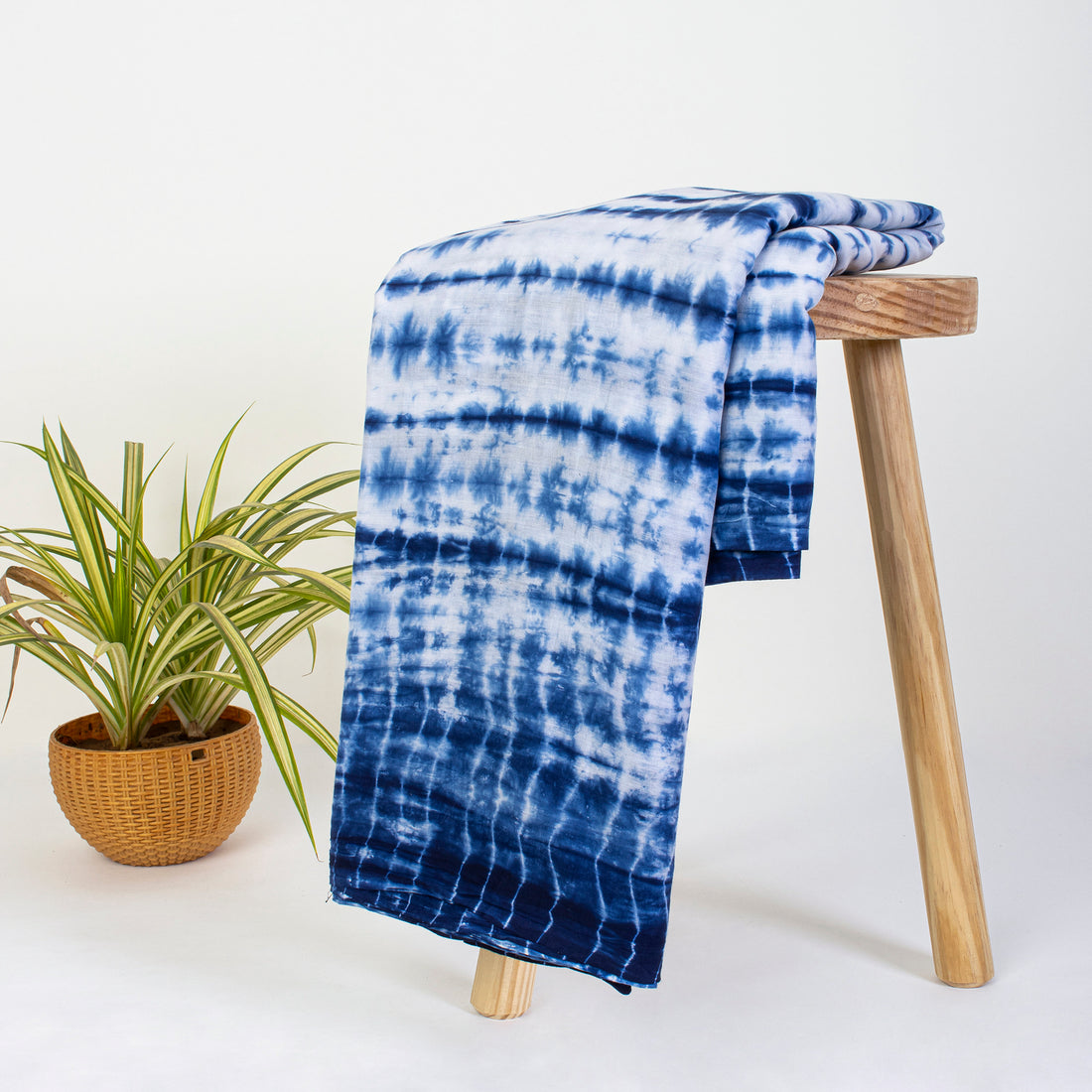 Shibori Cloth Deep Blue Cotton Tie Dye Fabric