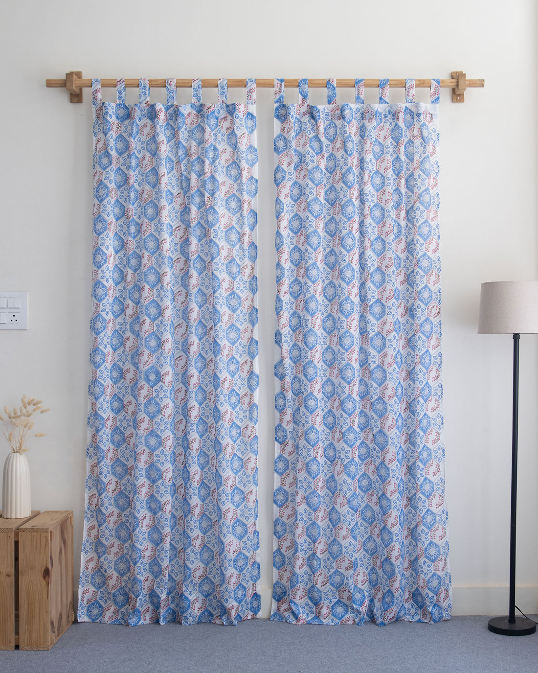 Indian Block Printed Curtains for Bedroom