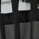 Midnight Black Cotton Curtain Set