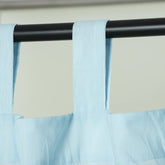 Blue Voile Airy Cotton Curtain Set