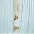 Blue Voile Airy Cotton Curtain Set
