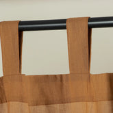 Solid Rust Cotton Curtain Set