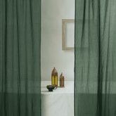 Emerald Green Cotton Curtain Set