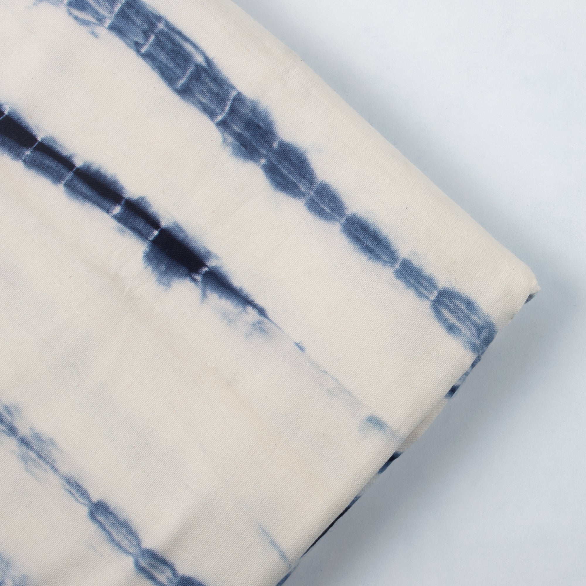 Blue Hand Dyed Canvas Cotton Running Fabric Cloth