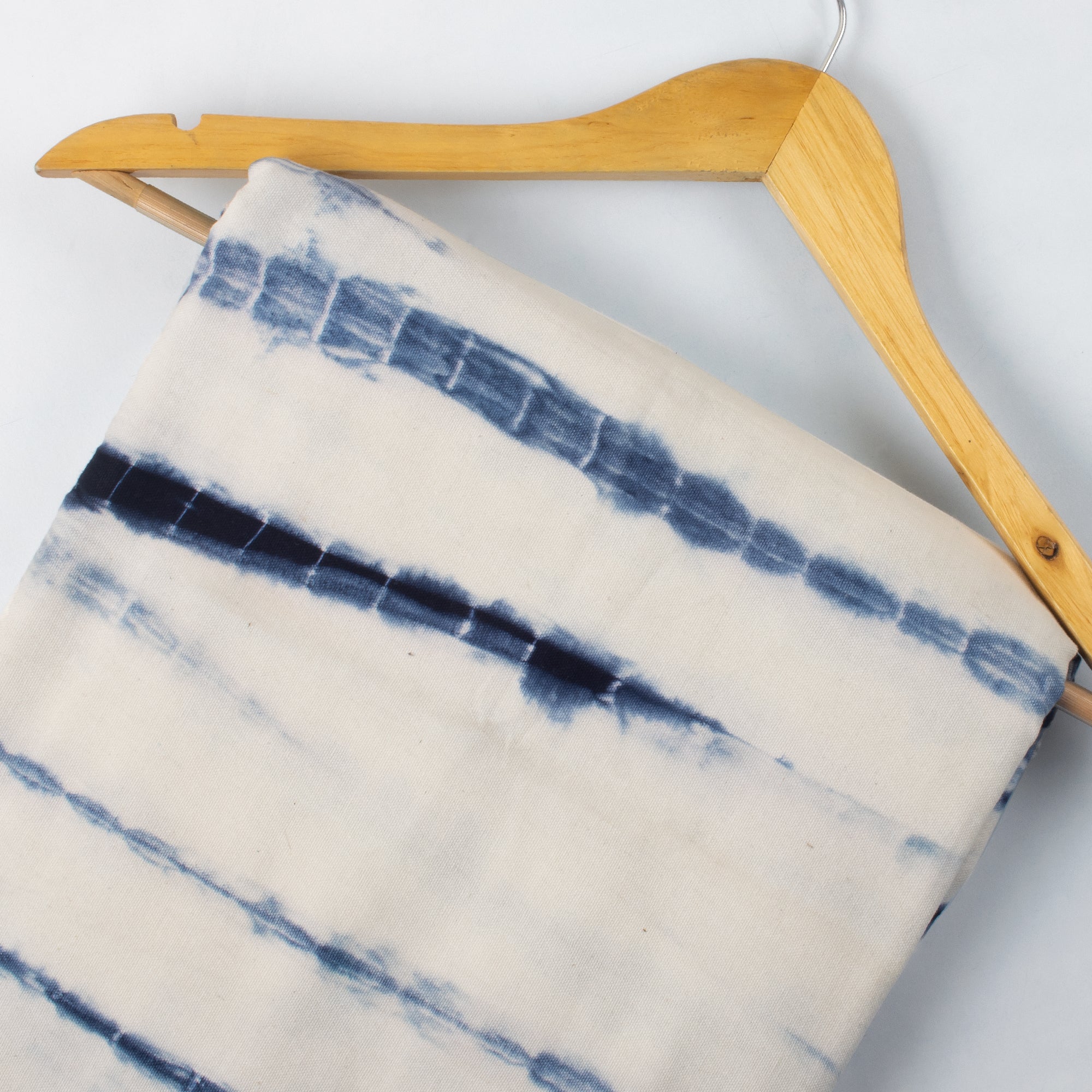 Blue Hand Dyed Canvas Cotton Running Fabric Cloth