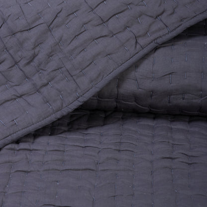 Grey Rajasthani Cotton Quilt( Blanket) | Kantha Quilt 
