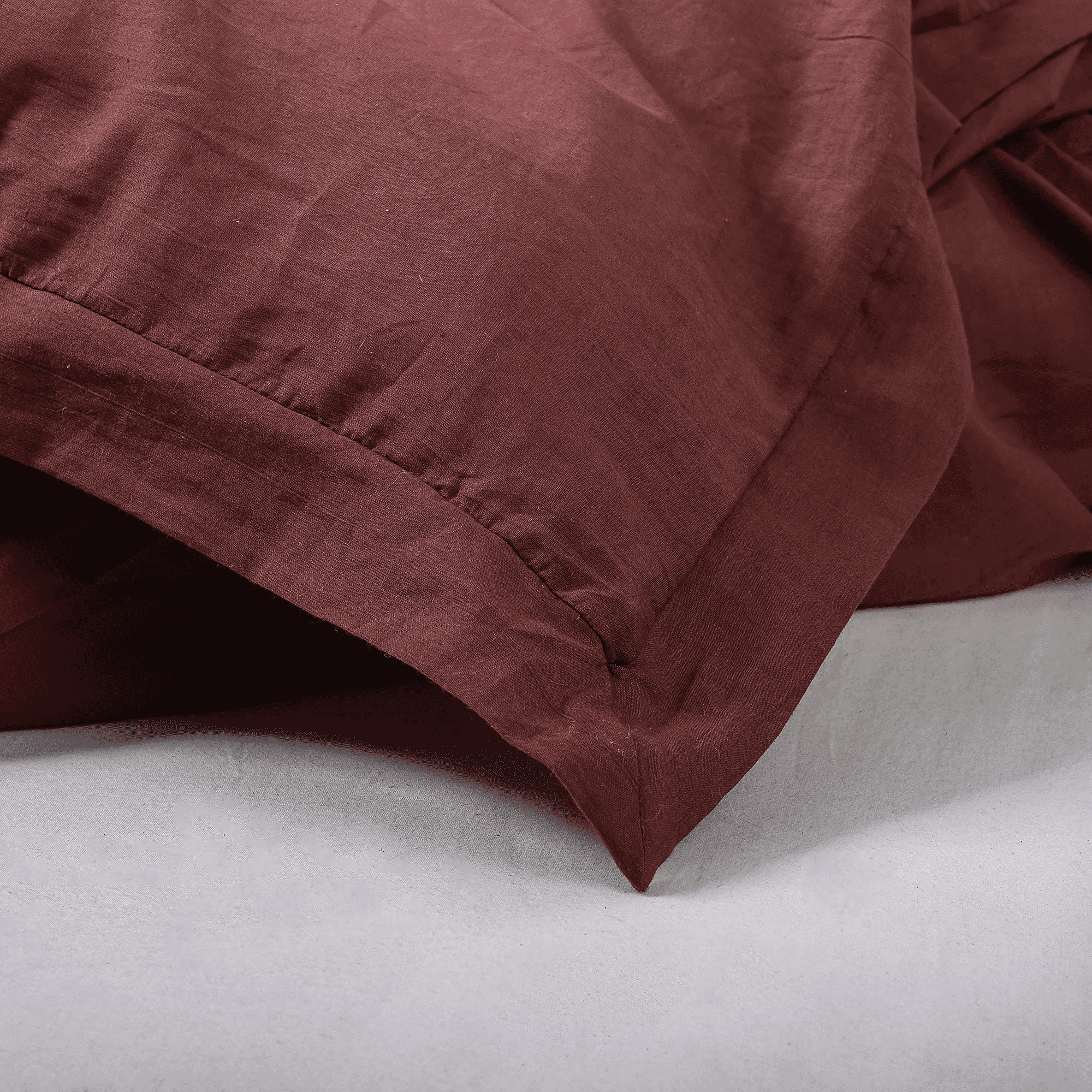 Maroon Crafted Soft Cotton Duvet Online With Pillow Shams