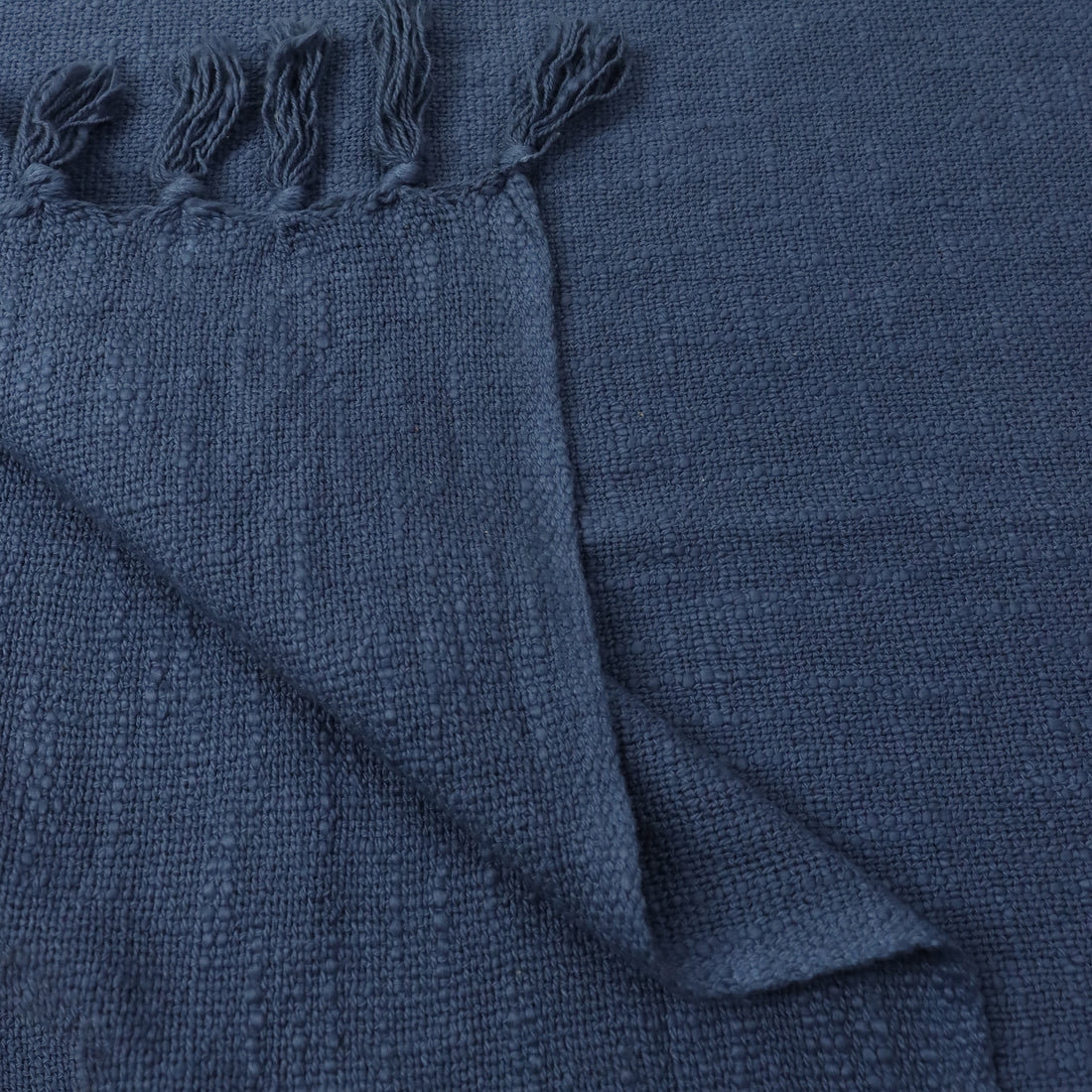 Premium Blue Throw Blanket Cotton For Home Decor