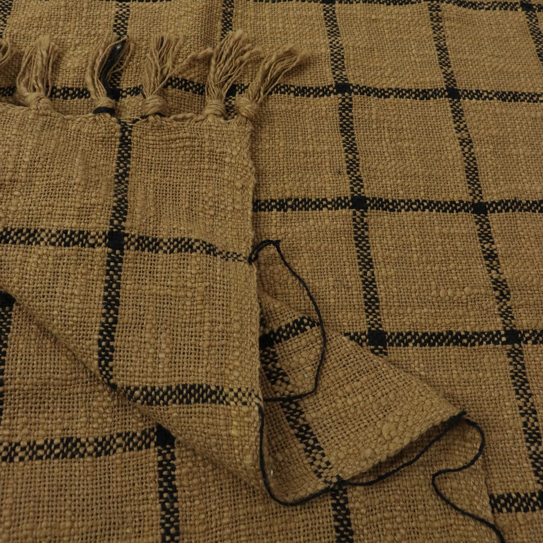 Premium Black Stripes Cotton Couch Throw Blanket