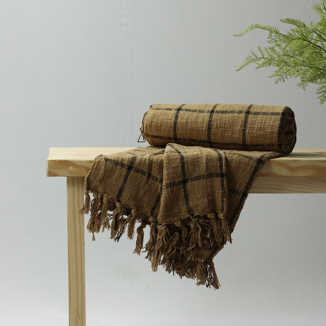 Premium Black Stripes Cotton Couch Throw Blanket