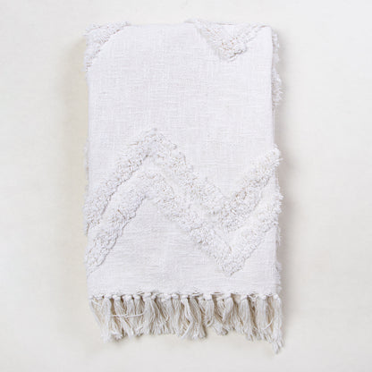 Organic Cotton White Solid Throw Blankets
