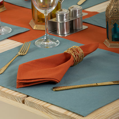 Buy Fancy Light Brown Cotton Dining Table Cloth Cover