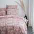 Pink Floral Crafted Pure Cotton King Size Duvet Cover
